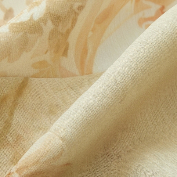 Commense Cream Floral Chiffon Long Sleeve Dress - Picture 4 of 8